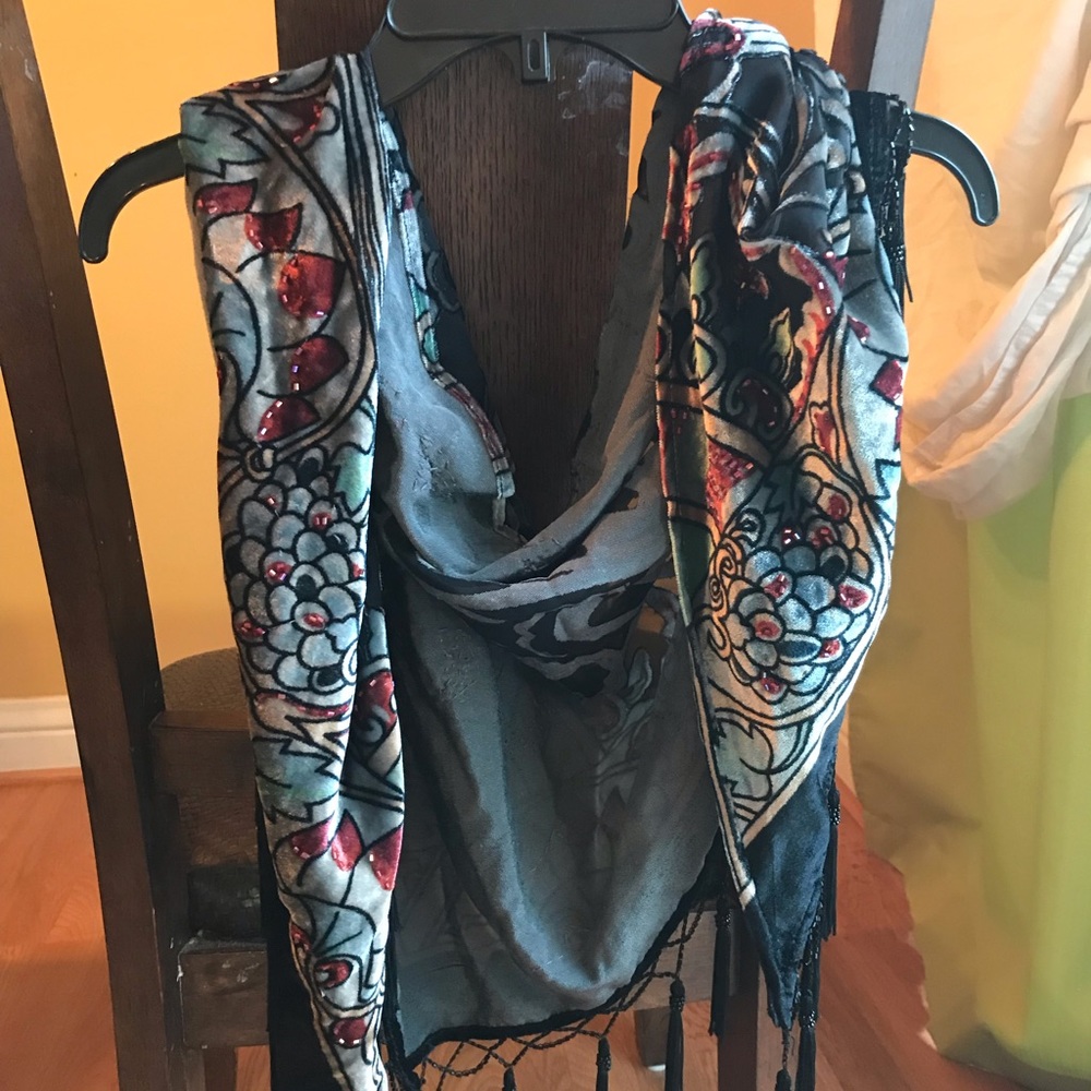 Elegant beaded shawl/wrap